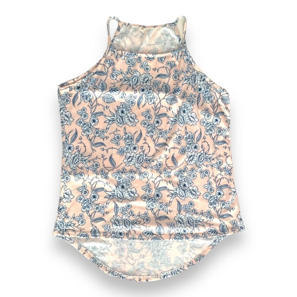 3/$20 SHEIN women's pastel pink vintage floral print halter cami tank top XL